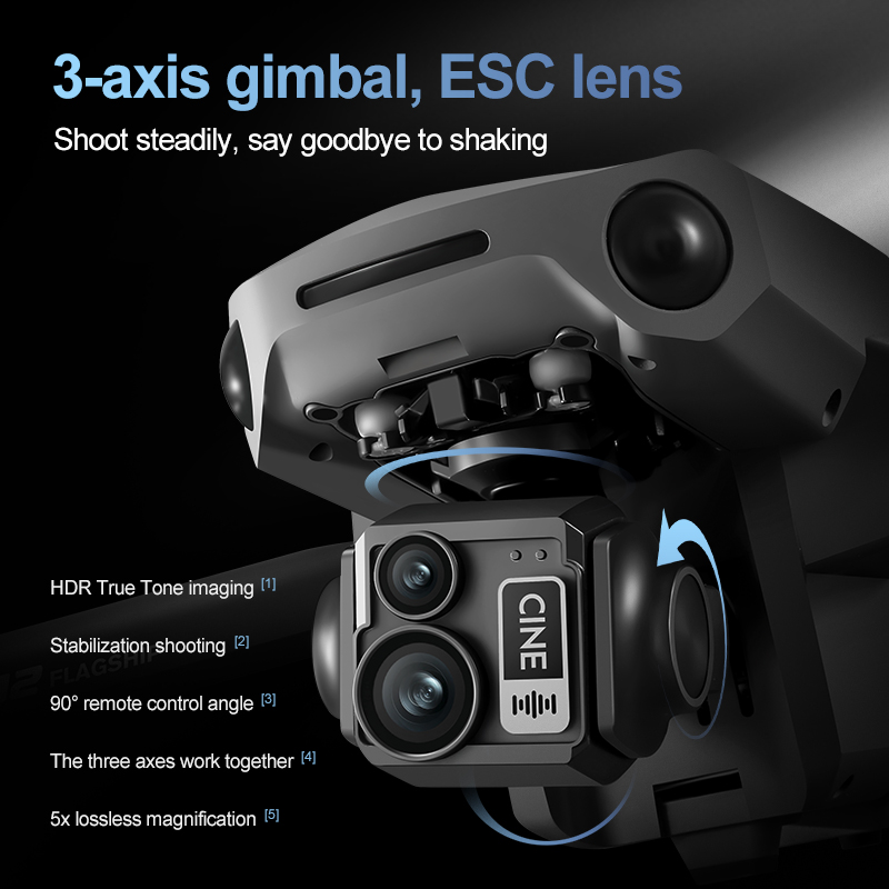 Drone RC con Gimbal a 3 Assi 8 - Drone Camera Lens recensione e prezzo